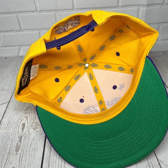 California Republic Whang Clothing Hat Snapback Cap Yellow Purple Men - Picture 5 of 7